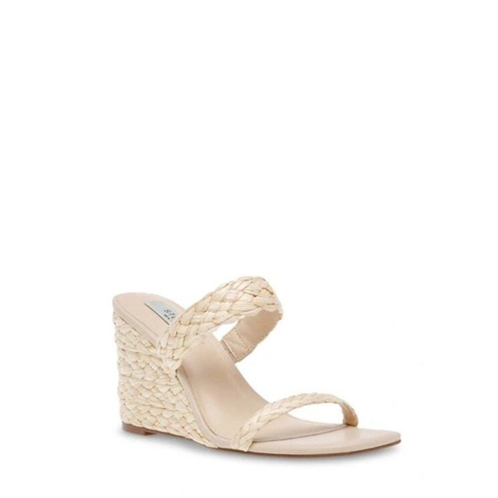 Steve Madden Ardy Raffia Wedge Heel Sandals Size 8.5